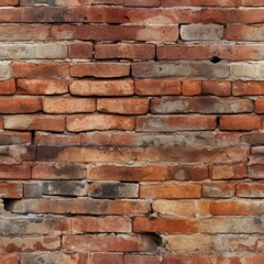 Fototapeta premium Ancient Brick Creative Abstract Photorealistic Texture. Screen Wallpaper. Digiral Art. Abstract Bright Surface Square Background. Ai Generated Vibrant Texture Pattern.