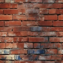 Ancient Brick Creative Abstract Photorealistic Texture. Screen Wallpaper. Digiral Art. Abstract Bright Surface Square Background. Ai Generated Vibrant Texture Pattern.