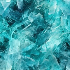 Aquamarine Crystal Creative Abstract Photorealistic Texture. Screen Wallpaper. Digiral Art. Abstract Bright Surface Square Background. Ai Generated Vibrant Texture Pattern.