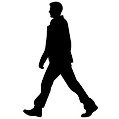 man walking alone silhouette illustration