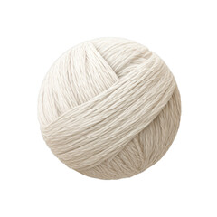 A white yarn ball on a clean white background
