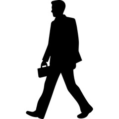 man walking alone silhouette illustration