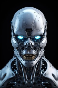 portrait of evil robot artificial intelligence