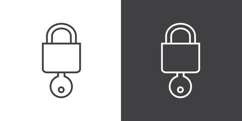 Locks and keys icon. Securitty padlock vector icon. Locked  padlock symbol of device security. Privacy symbol vector stock illustration.