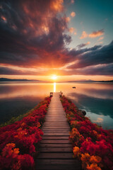 Obraz premium sunset on the beach