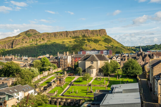 Arthur's seat mountain in Edinburgh, Scotland
