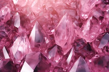 A pink crystal background created with advanced techniques. Generative AI