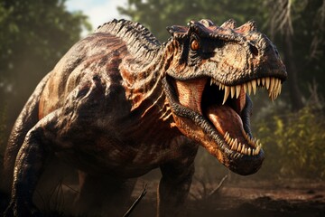 An image showing a carnotaurus dinosaur. Generative AI