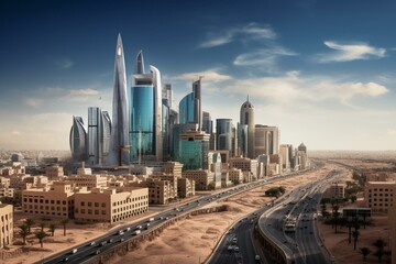 A bustling and dynamic city in Saudi Arabia known for its rich history, cultural heritage, and modern architecture. Generative AI