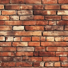 Obraz premium Brick Creative Abstract Photorealistic Texture. Screen Wallpaper. Digiral Art. Abstract Bright Surface Square Background. Ai Generated Vibrant Texture Pattern.