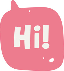 Hi Speech Bubble