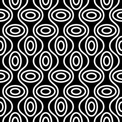 Vector seamless texture. Modern geometric background with wavy threads.