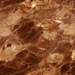 Obraz premium Brown Marble Creative Abstract Photorealistic Texture. Screen Wallpaper. Digiral Art. Abstract Bright Surface Square Background. Ai Generated Vibrant Texture Pattern.