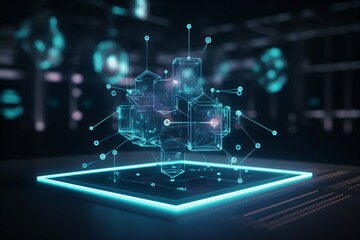 3d hologram for particle physics or elemental research