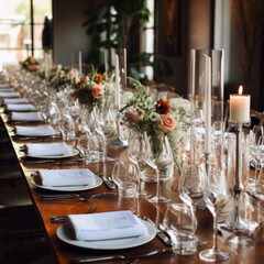 Very easy wedding table setup