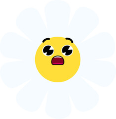 Daisy Flower Face Over Wow