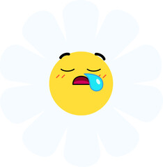 Obraz premium Daisy Flower Face Sleep Sleepy