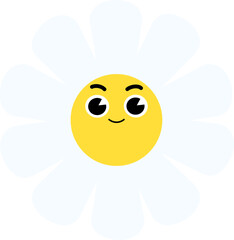 Daisy Flower Face Soft Smile