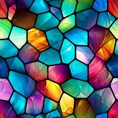 Colorful Glass Creative Abstract Photorealistic Texture. Screen Wallpaper. Digiral Art. Abstract Bright Surface Square Background. Ai Generated Vibrant Texture Pattern.