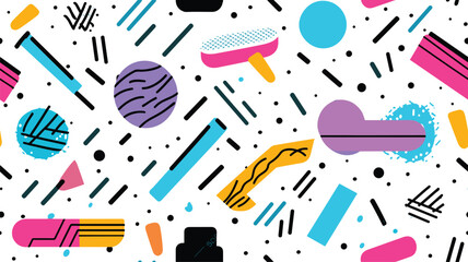 Illustration for hipsters Memphis style