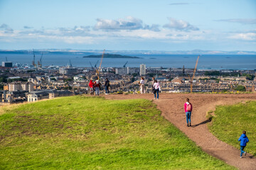 walking till the view in Calton Hill, Edinburgh