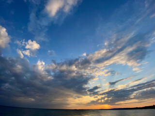 sunset over the sea