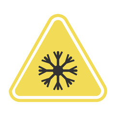 Cold warning sign icon