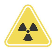 Fototapeta premium Radiation warning sign icon