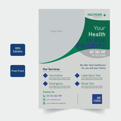 Your Health Is Our Priority Flyer Template