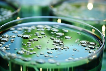 Close up petri dish macro bacterium virus clinic analysis lab laboratory vaccine cure medical production medicine biological research biology pharma industry researching science discovery healthcare