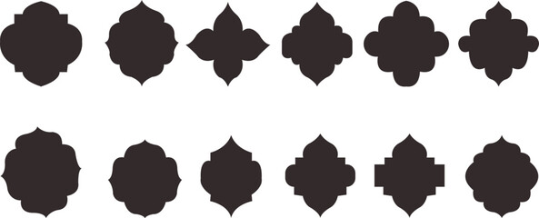 Decorative frames. Retro ornamental frame, vintage rectangle ornaments and ornate border. Decorative wedding frames, antique museum picture borders Isolated icons vector set