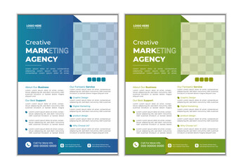 Corporate Business flyer design, Business Flyer Brochure Template Design, abstract business flyer With two color .