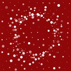 Gray Snowfall Vector Burgundy Background. Fantasy