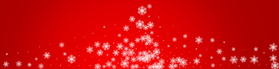 White Snowflake Vector Transparent Panoramic
