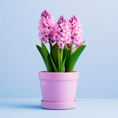 Naklejka na ściany i meble hyacinth in a pot