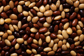 black and green beans fruit background  