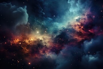 Fototapeta premium Nebula plain texture background - stock photography