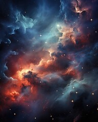 Fototapeta na wymiar Nebula plain texture background - stock photography