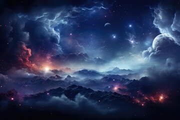 Obraz premium Nebula plain texture background - stock photography