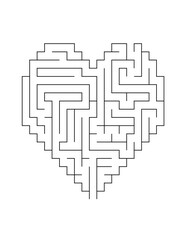 Maze shaped like a heart