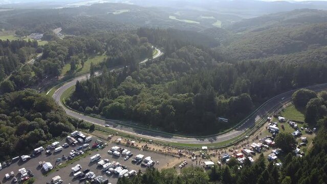 Aerial View of a Race at N&uuml;rburgring