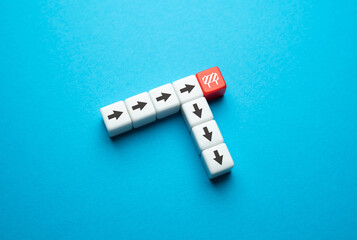 Take a different route. Run into an obstacle. Adapt and overcome obstacles. Changing Circumstances....
