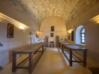 Arkadi Monastery dining room