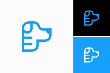 dog side view Vector Logo Premium