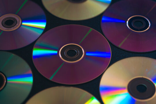 close up view of Compact disc CD on table