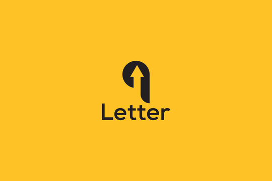 q arrow monogram delivery, trendy professional logo design