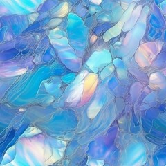 Opal Crystal Creative Abstract Photorealistic Texture. Screen Wallpaper. Digiral Art. Abstract Bright Surface Square Background. Ai Generated Vibrant Texture Pattern.