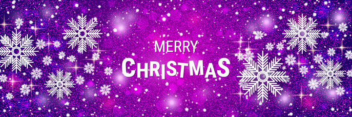 Merry Christmas and Happy New Year party invitation banner, card, horizontal flyer, coupon vector template