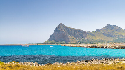 San Vito Lo Capo, an attractive destination with beautiful beach in Sicily, Italy, Europe.