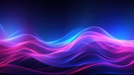 Obraz premium Abstract neon wave background with purple and blue colors